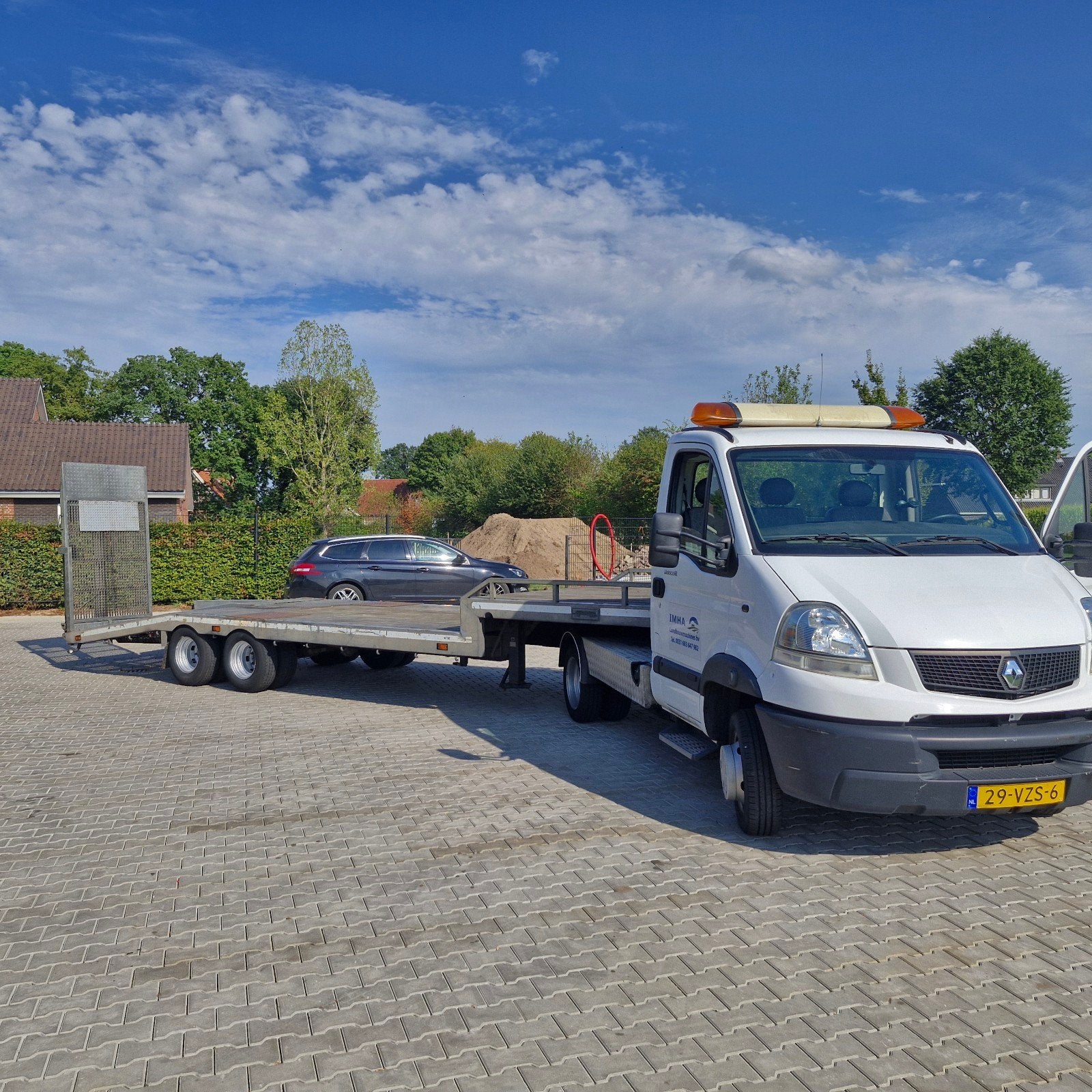 be combinatie 12 ton oprijwagen machinetransporter, Auto diversen, Aanhangers en Bagagewagens, Ophalen of Verzenden, Gebruikt