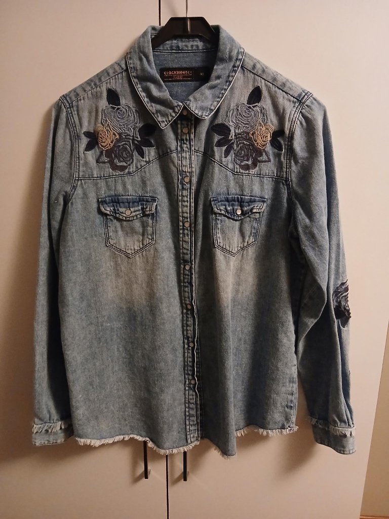 Weinig gedragen SPIJKERBLOUSE maat 40, Maat 38/40 (M), Blauw, Ophalen of Verzenden, Clockhouse