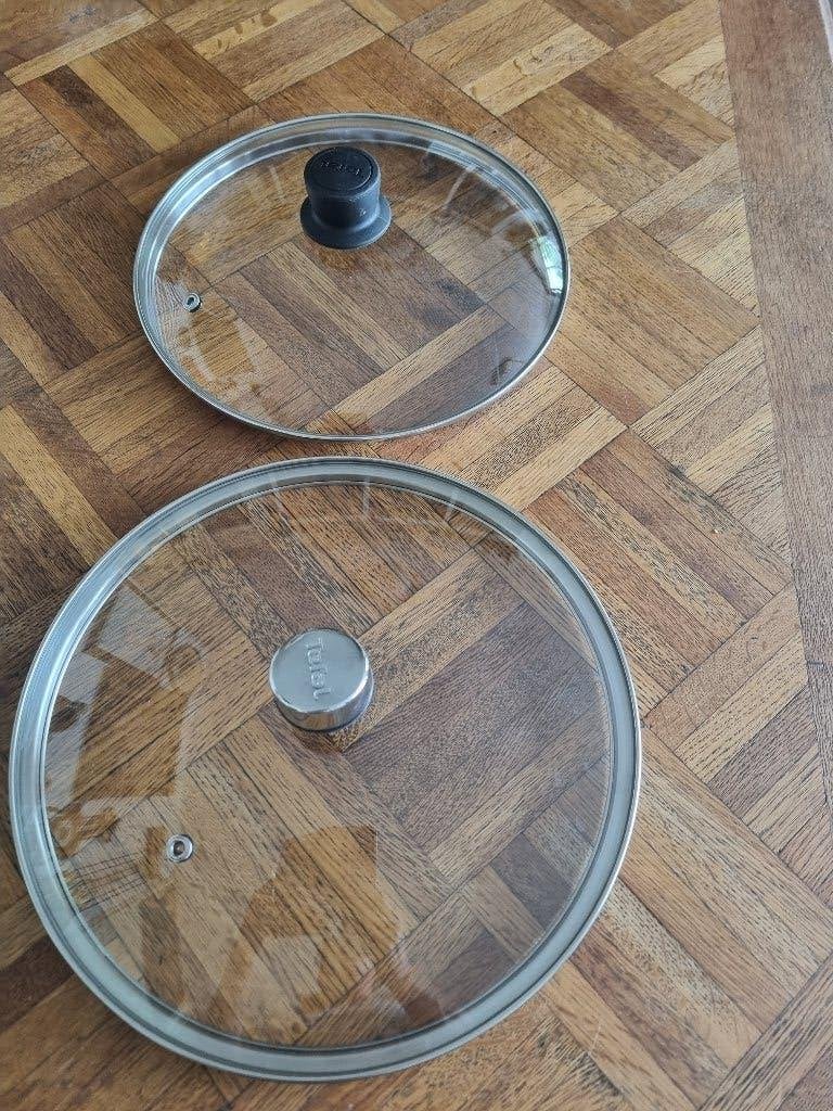 Tefal deksels voor pannen 2 stuk 7,50 per stuk, Ophalen of Verzenden, Nieuw, Glas