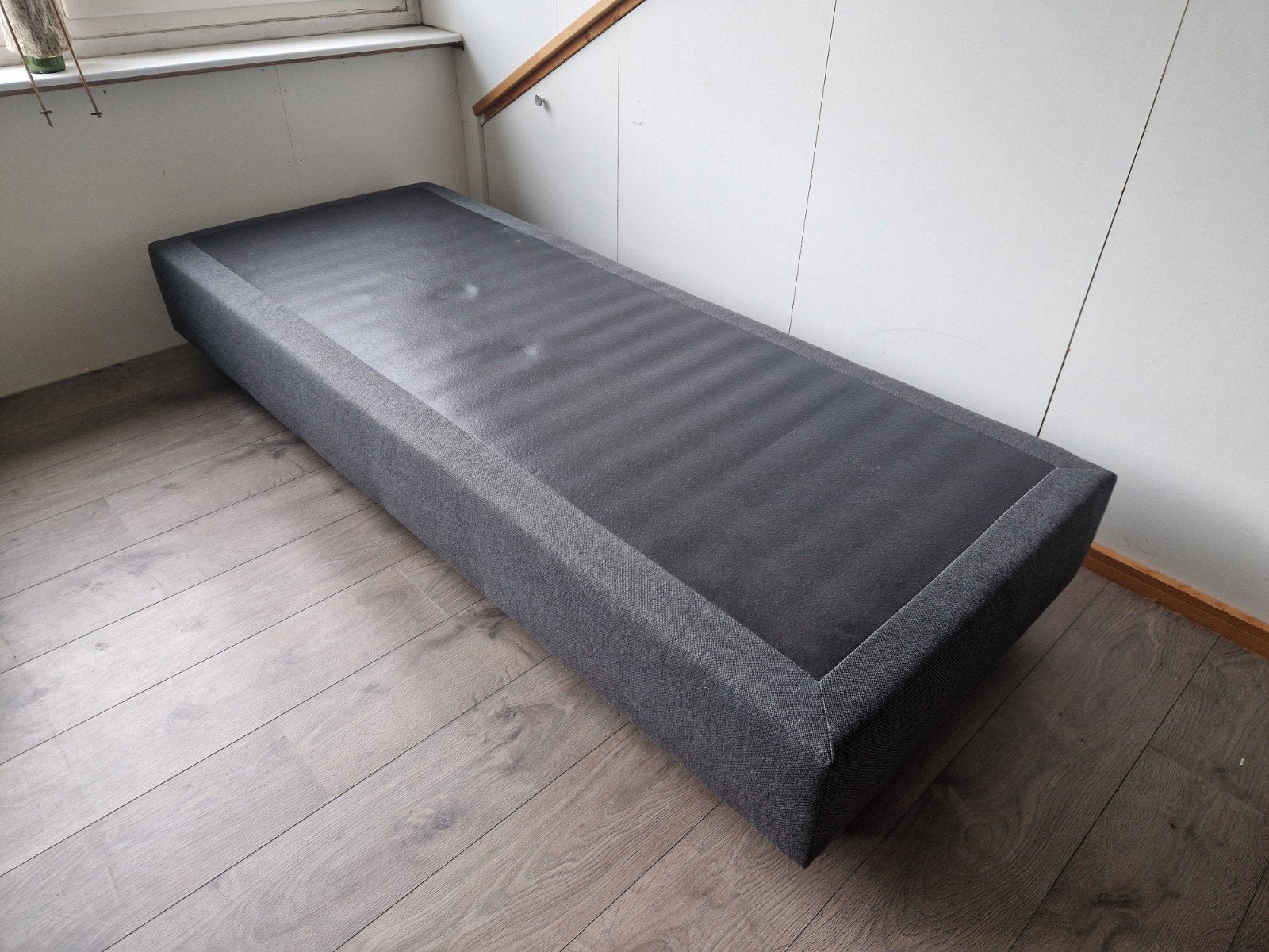 Boxspring pocketveren 80x200 - Zo goed als nieuw, Ophalen, Eenpersoons, Zwart, Zo goed als nieuw