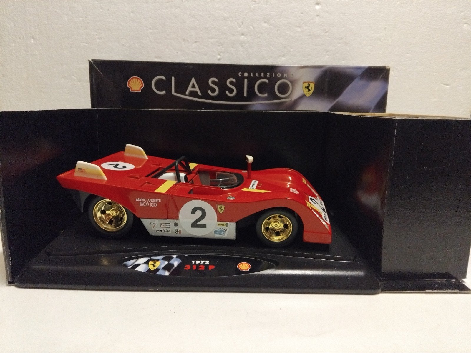 Ferrari 312 P Jacky Ickx Mario Andretti Shell pump 1:18 KRD, Ophalen of Verzenden, Zo goed als nieuw, Auto, Overige merken
