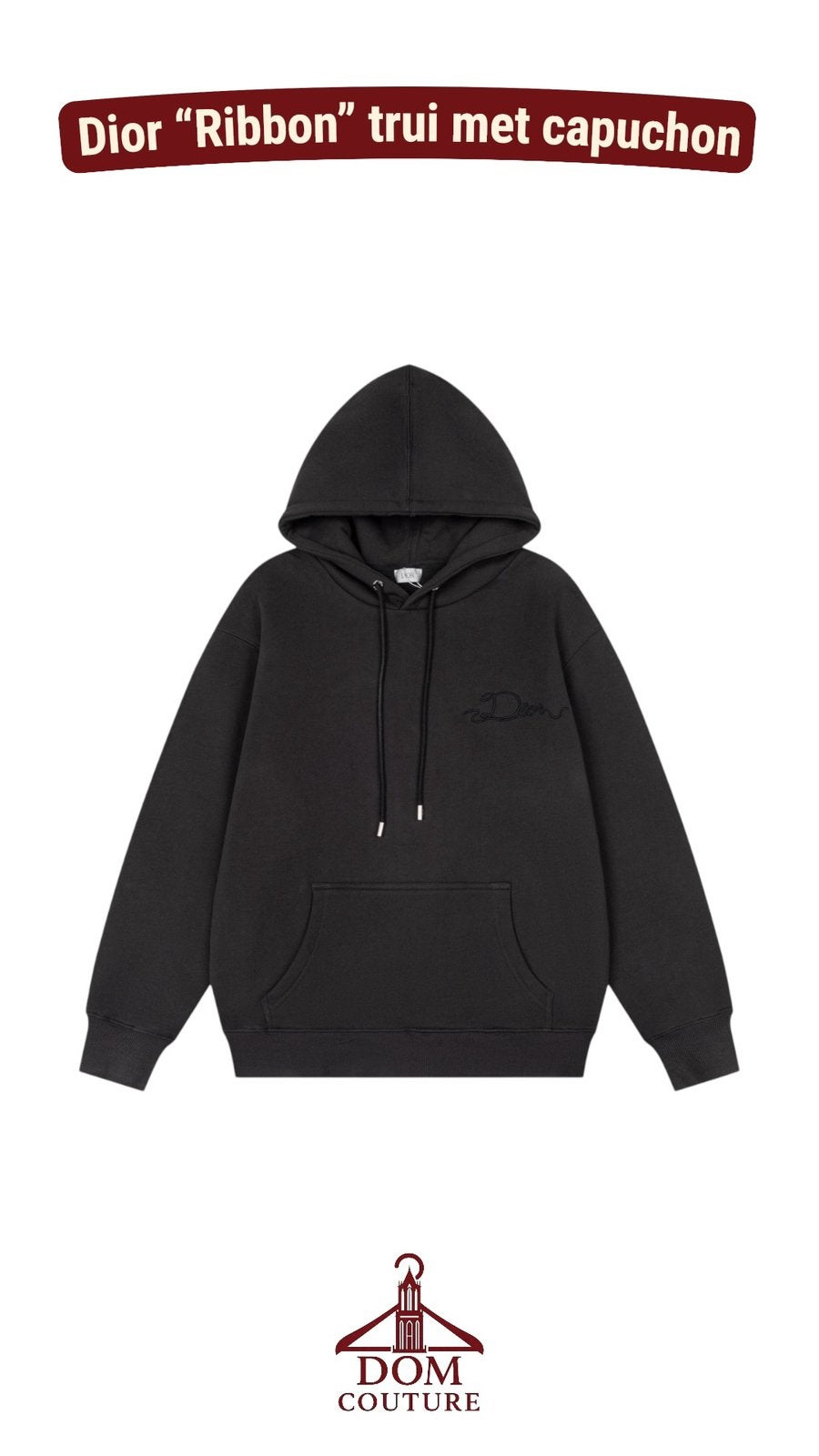Dior Ribbon hoodie trui met capuchon — Maat M, Ophalen of Verzenden, Nieuw, Overige maten, Overige kleuren