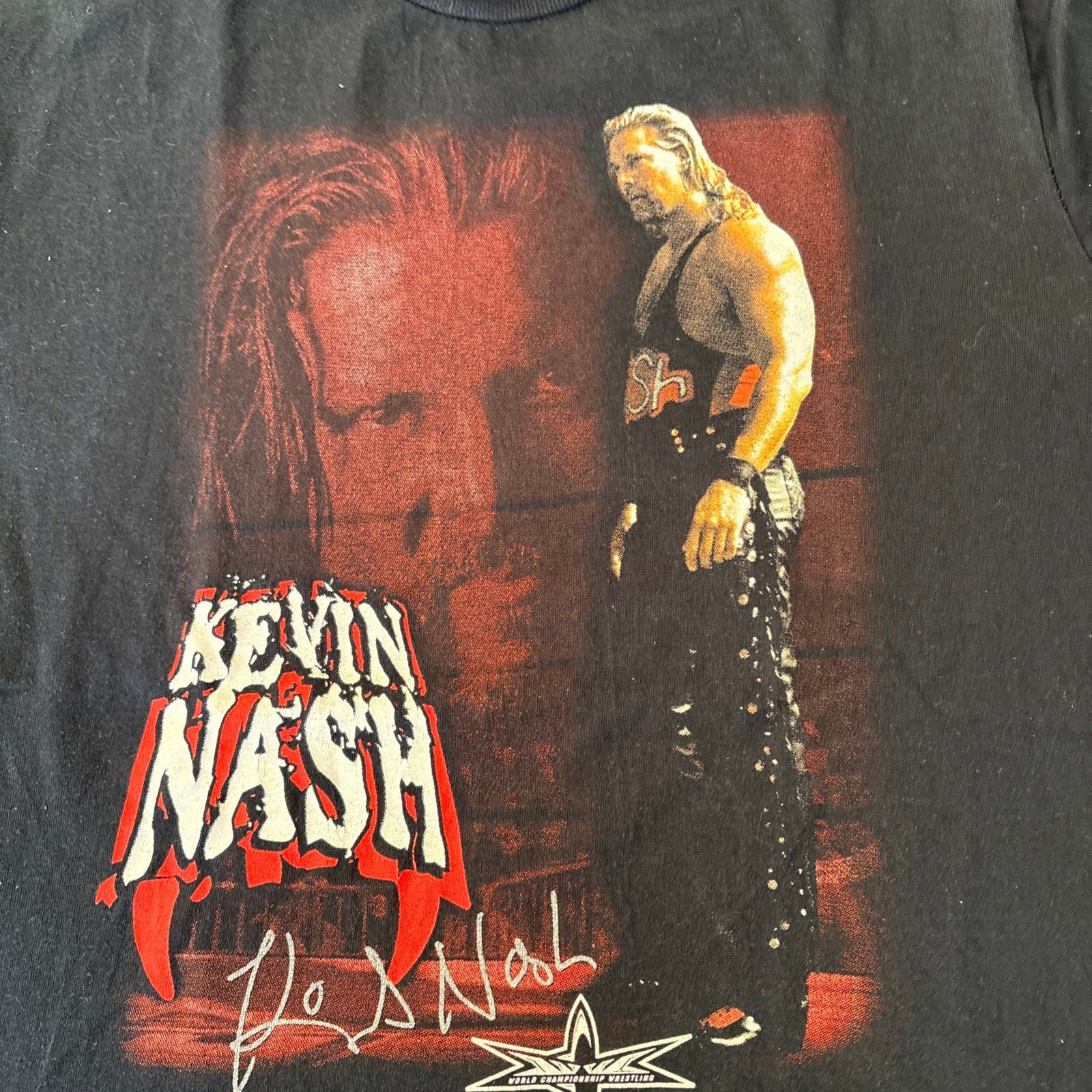 Vintage 1999 WCW Kevin Nash Shirt Top Heavy S / 14, Ophalen of Verzenden, Zo goed als nieuw