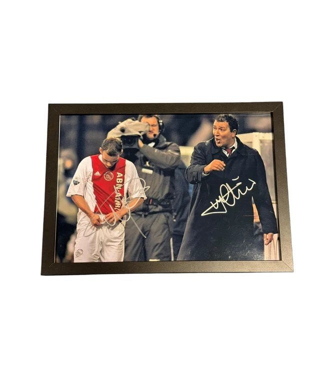 Wesley Sneijder & Henk ten Cate gesigneerde AFC Ajax Foto, Soccersignings.nl, Overige typen, Nieuw, Ophalen of Verzenden