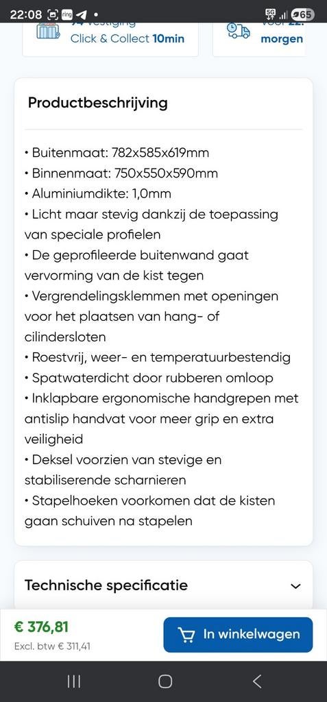 Disselbak van ALUTEC, Ophalen of Verzenden