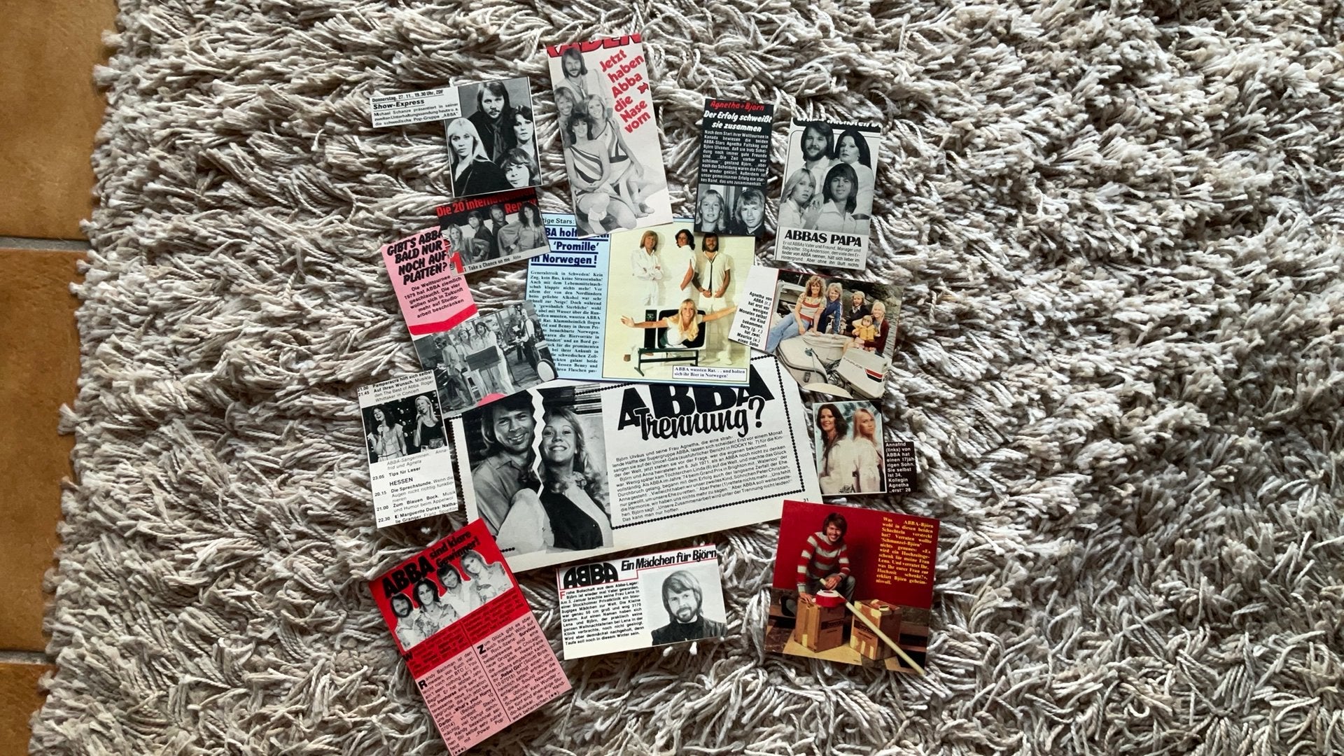 Setje Kleine Duitse ABBA Artikelen, Verzamelen, Ophalen of Verzenden, Zo goed als nieuw, Gebruiksvoorwerp