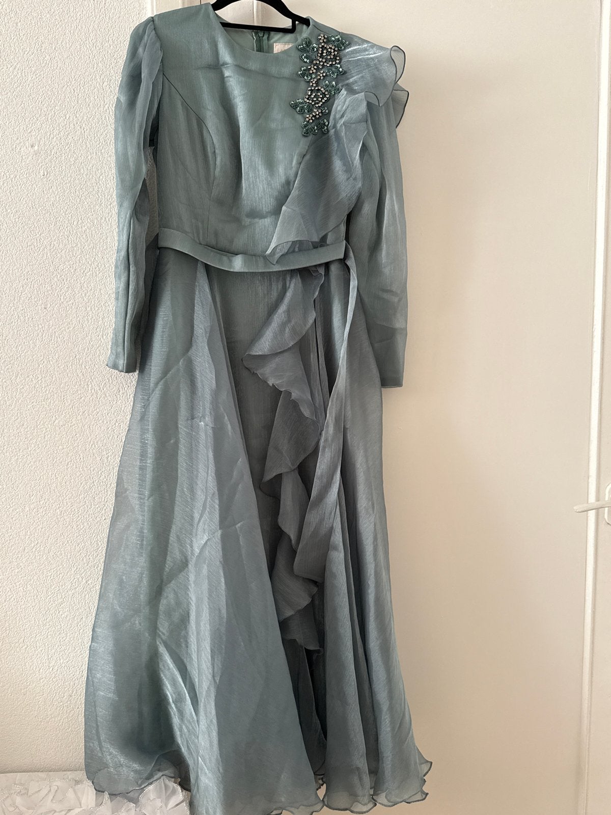 Elegante avondjurk ASEM, maat 38/40 (M), groen, Kleding | Dames, Jurken, Maat 38/40 (M), Ophalen of Verzenden, Zo goed als nieuw
