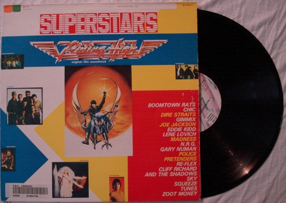 Superstars 80 - Riding High original film soundtrack, Cd's en Dvd's, LP, Gebruikt, Ophalen of Verzenden, 12 inch