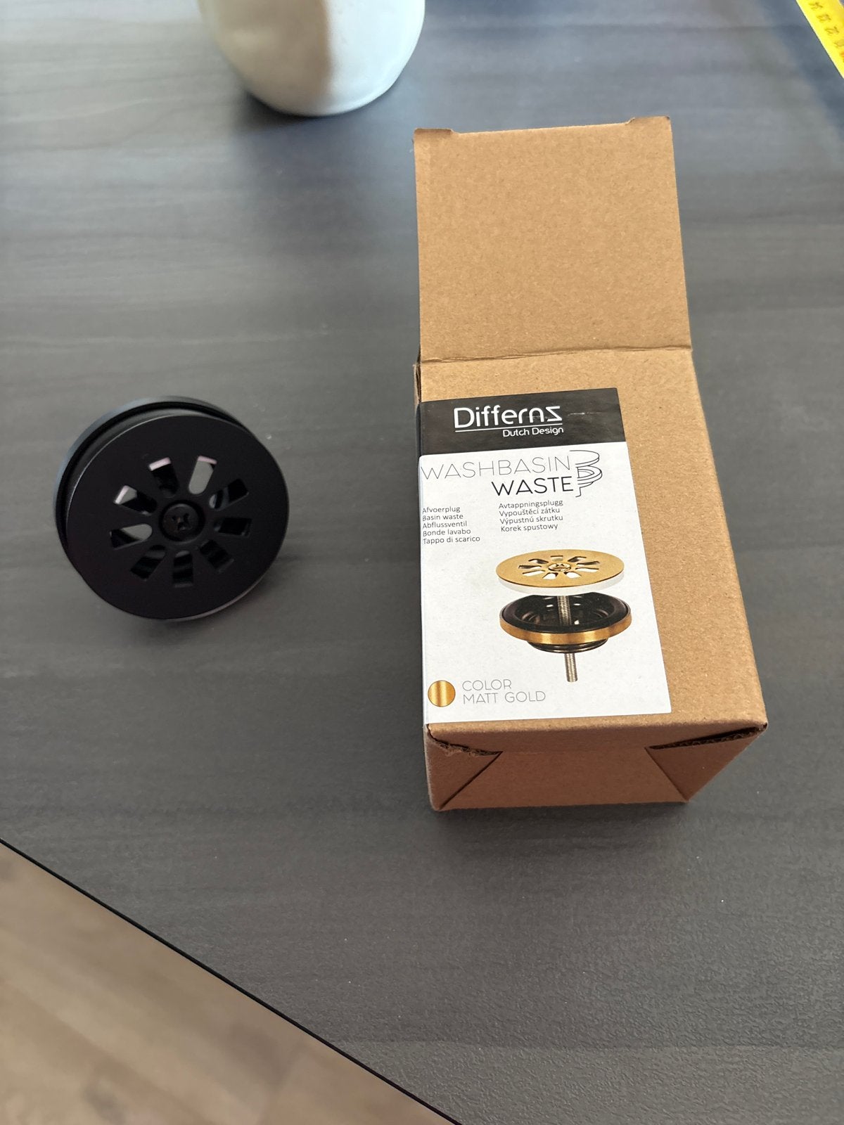 Differns Wastafel Afvoerplug - Mat Zwart, Ophalen, Nieuw, Wastafel