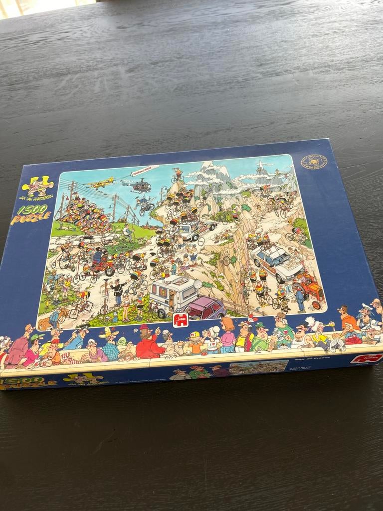 Jan van Haasteren Puzzel 1500 stukjes - Tour de France, Ophalen of Verzenden, 500 t/m 1500 stukjes, Zo goed als nieuw, Legpuzzel