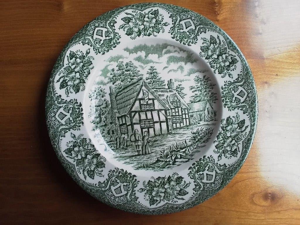 Vintage Engelse Ironstone bord Old Inns Series decor, Ophalen of Verzenden