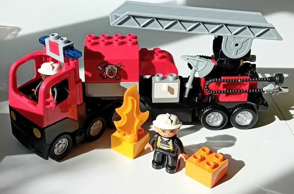 duplo grote brandweerwagen brandweer, Kinderen en Baby's, Speelgoed | Duplo en Lego, Gebruikt, Overige thema's, Verzenden, Duplo