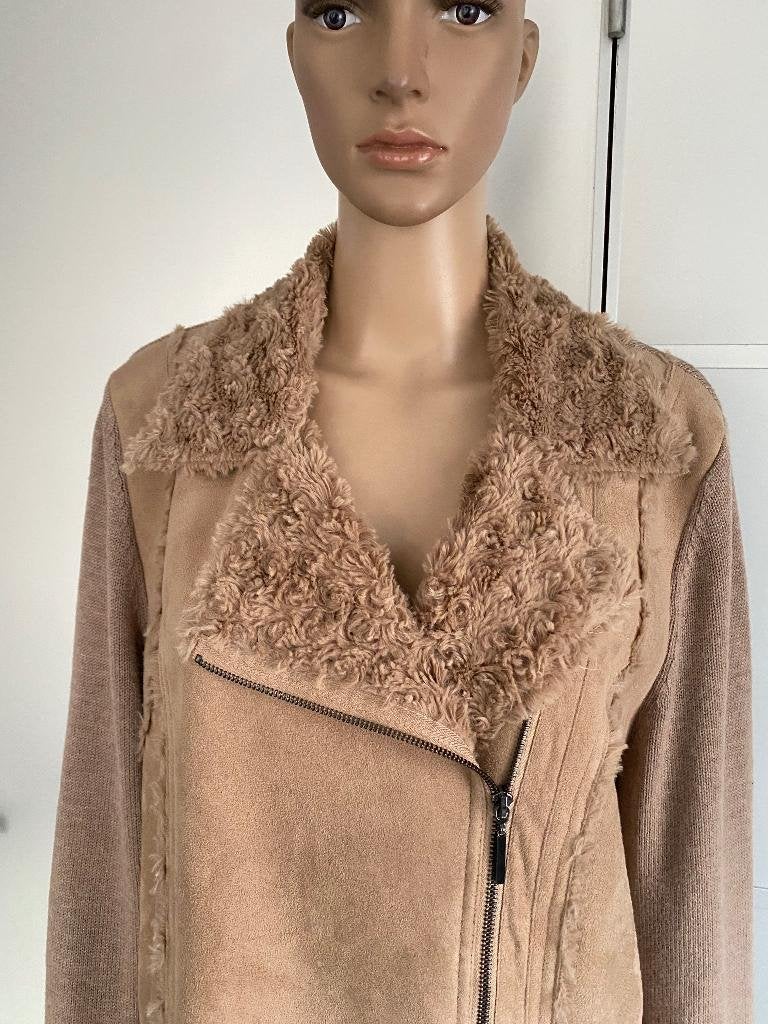 K50 Gerry Weber 40=M jasje vest biker blazer colbert bruin, Maat 38/40 (M), Bruin, Ophalen of Verzenden, Zo goed als nieuw