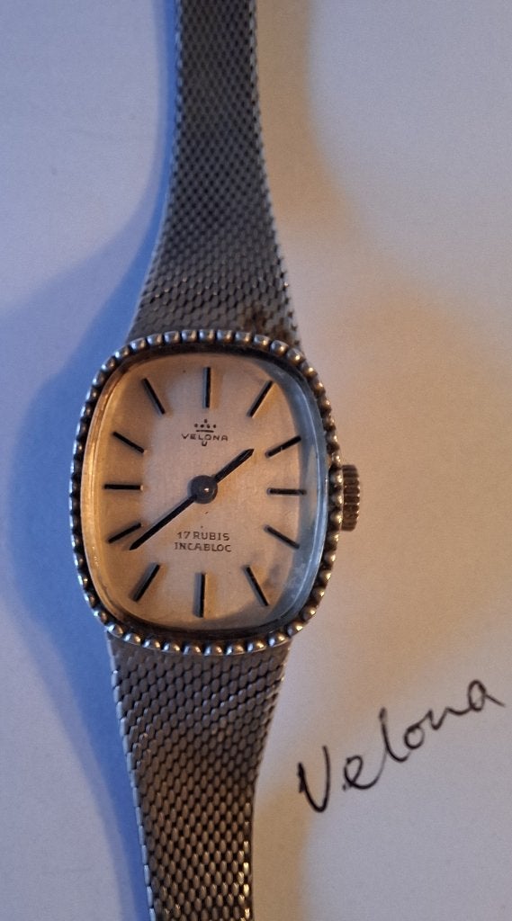 Velona dameshorloge, zilver 835, Overige merken, Gebruikt, Polshorloge, Overige materialen
