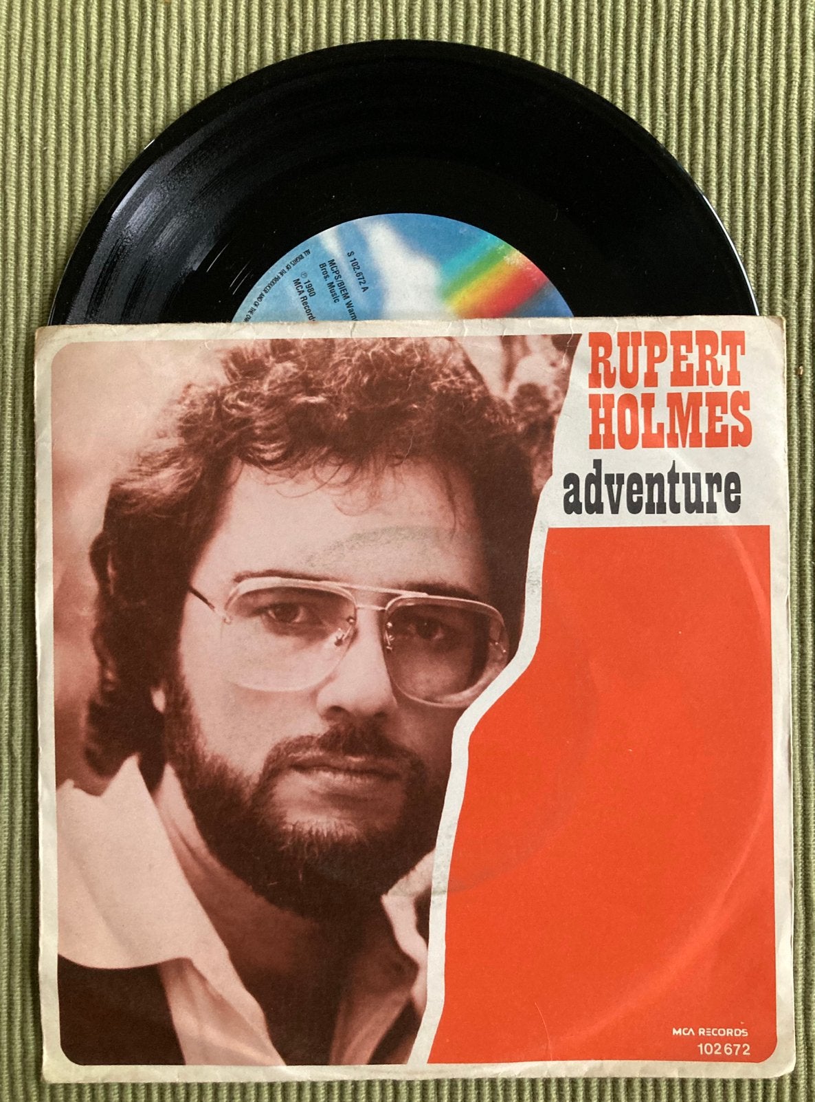 Drie vinyl singles Rupert Holmes - Adventure // Blackjack //, Cd's en Dvd's, Gebruikt, 7 inch, Ophalen of Verzenden, Pop