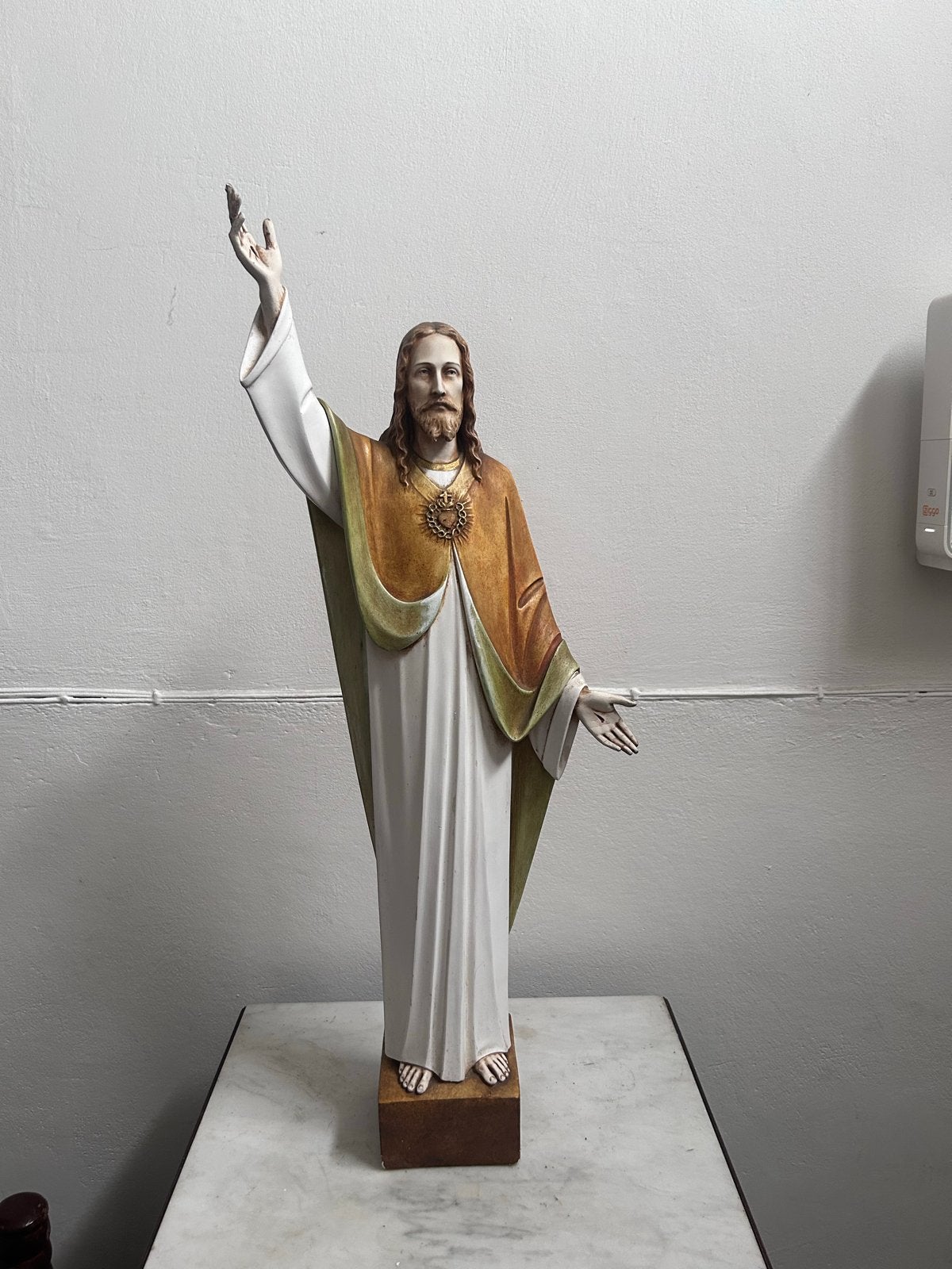Antiek Heilig Hartbeeld Jezus – J.P. Maas en Zonen, Ophalen of Verzenden