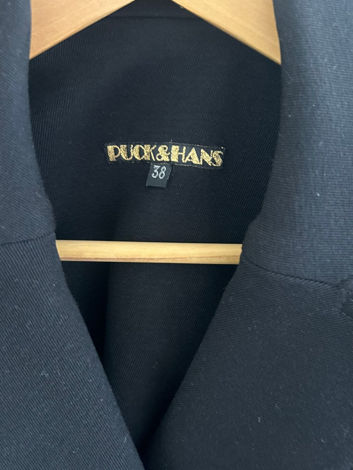 Zwarte coat Puck&Hans, Ophalen of Verzenden, Zo goed als nieuw, Maat 36 (S), Zwart