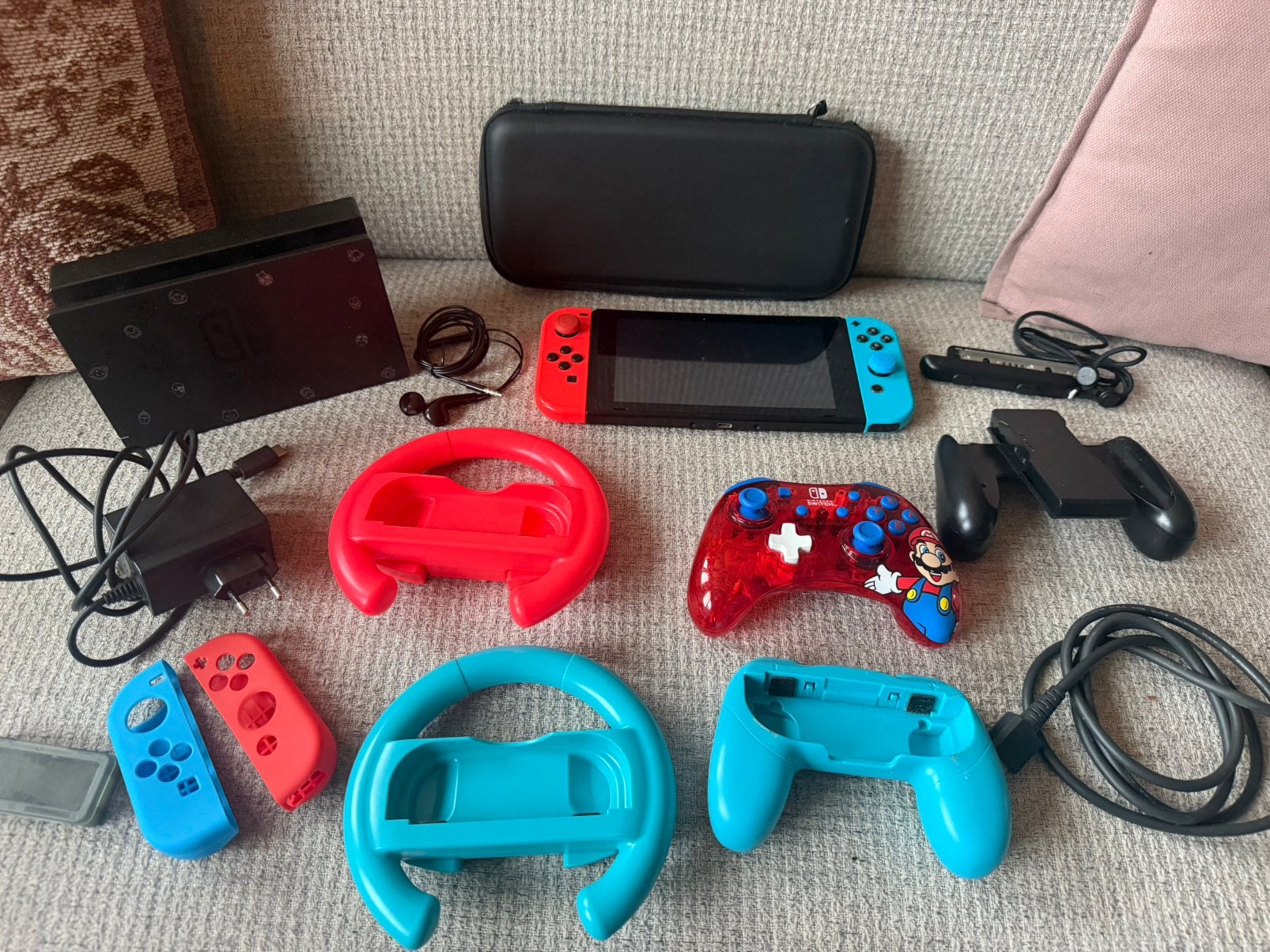 Nintendo Switch V2 Fortnite -compleet met veel accessoires!!, Ophalen of Verzenden, Zo goed als nieuw, Met 2 controllers, Switch 2019 Upgrade