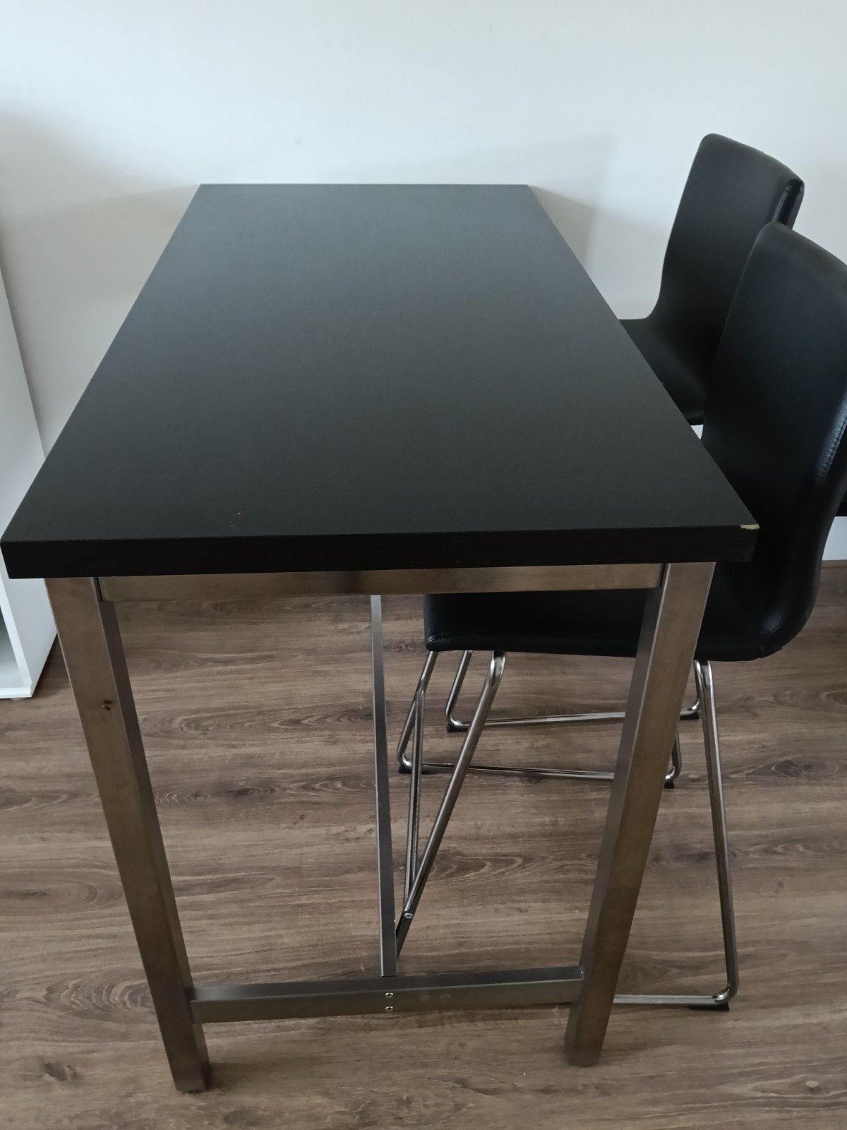 ikea bartafel met 2xbarkrukken zwart, Minder dan 50 cm, Gebruikt, 100 tot 150 cm, Tot twee personen