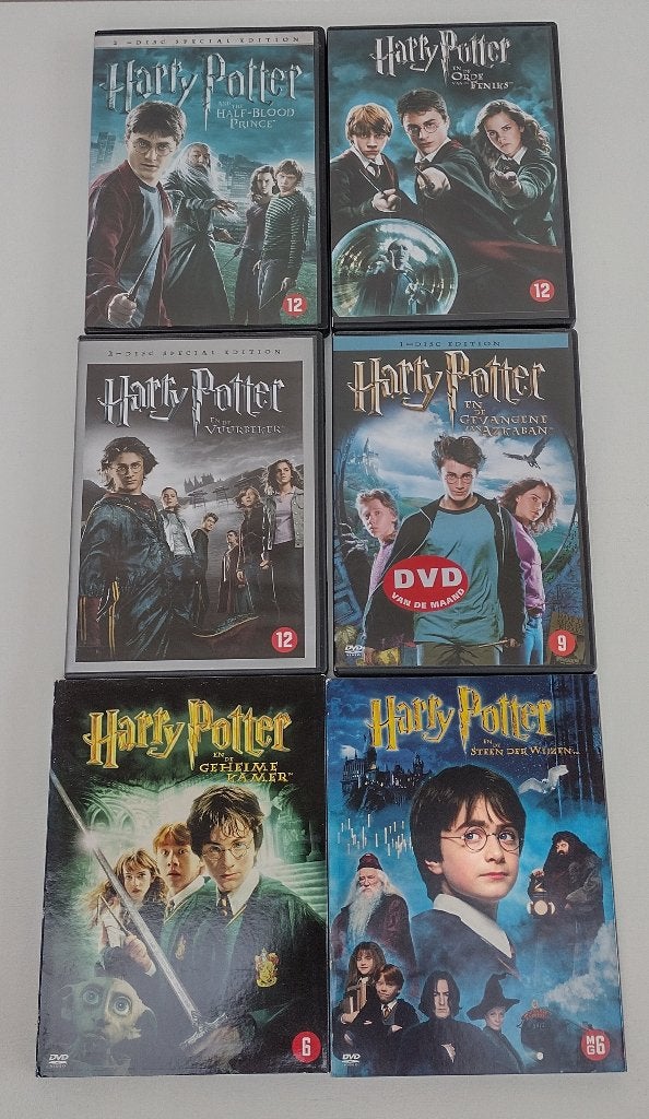 6x DVD - Harry Potter (samen 10euro), Alle leeftijden, Ophalen of Verzenden, Zo goed als nieuw