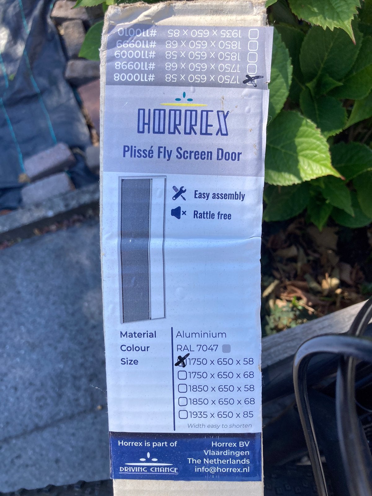 Horrex plissé fly screen (muggenhor) 175x65 NIEUW € 65,-, Caravans en Kamperen, Ophalen, Zo goed als nieuw