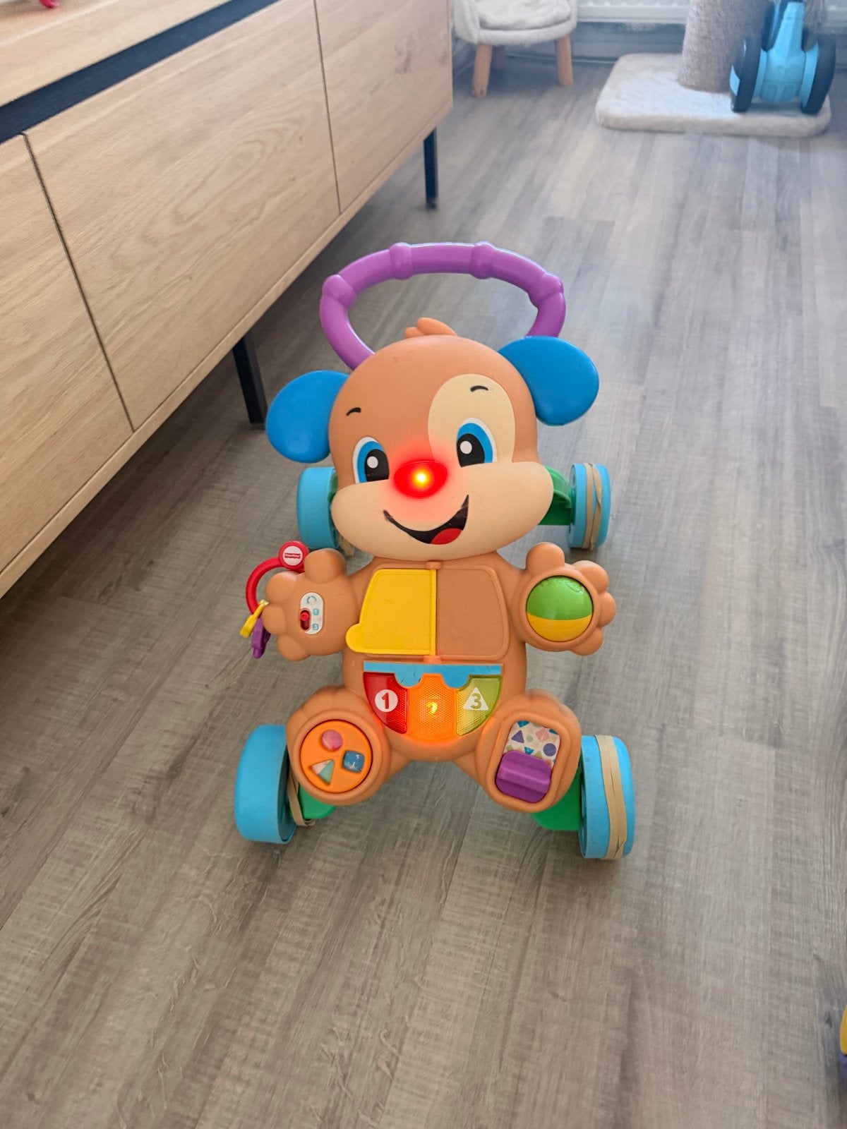 Fisher-Price Loop en Leer Hondje Loopwagen, Ophalen, Gebruikt, Overige typen, Met licht
