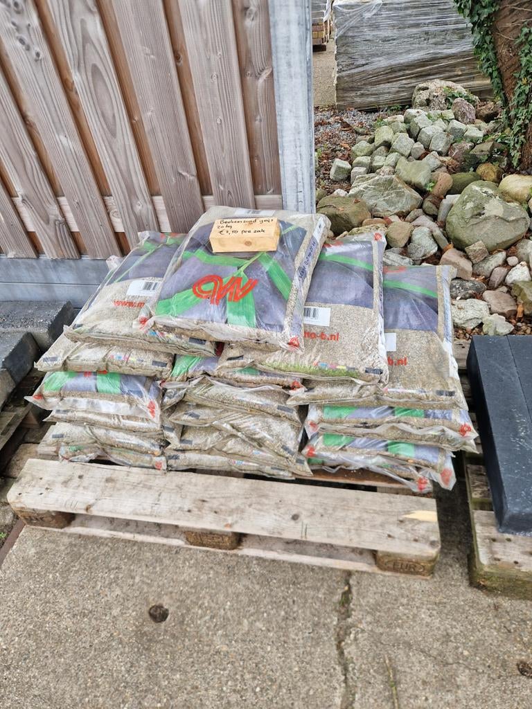 brekerszand in 20 kg zakken., Tuin en Terras, Zand, Ophalen, Nieuw, Brekerzand
