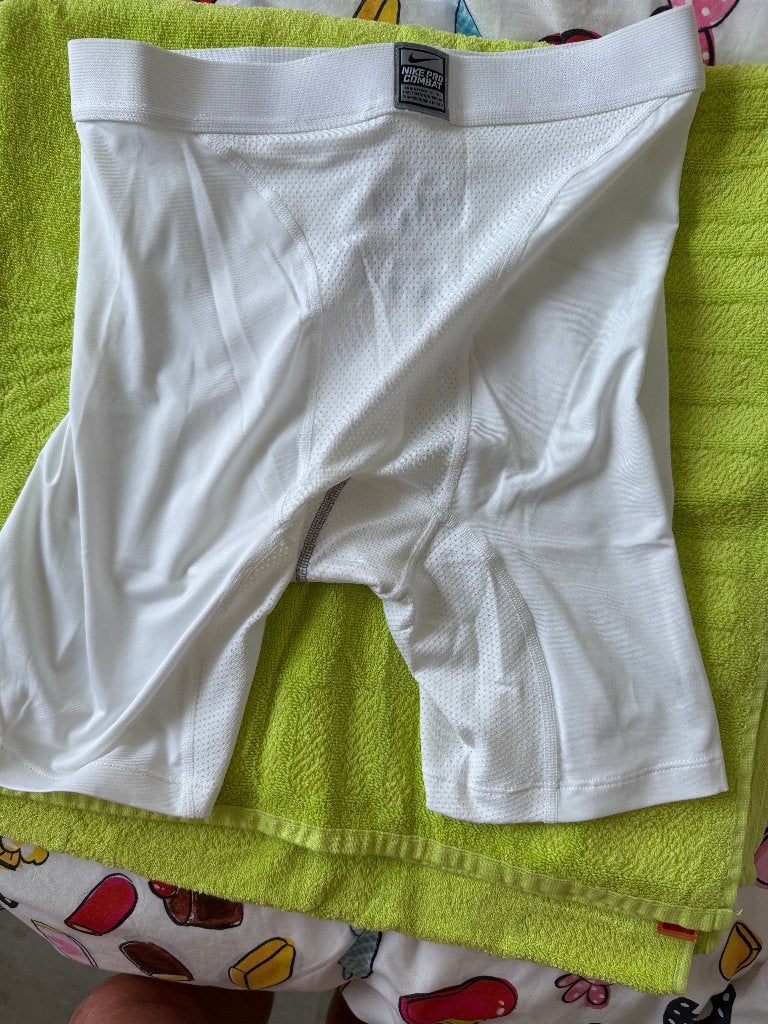 NIke compression short, tight, boxerbrief, nylon, wit, L, Ophalen of Verzenden, Wit, Boxer