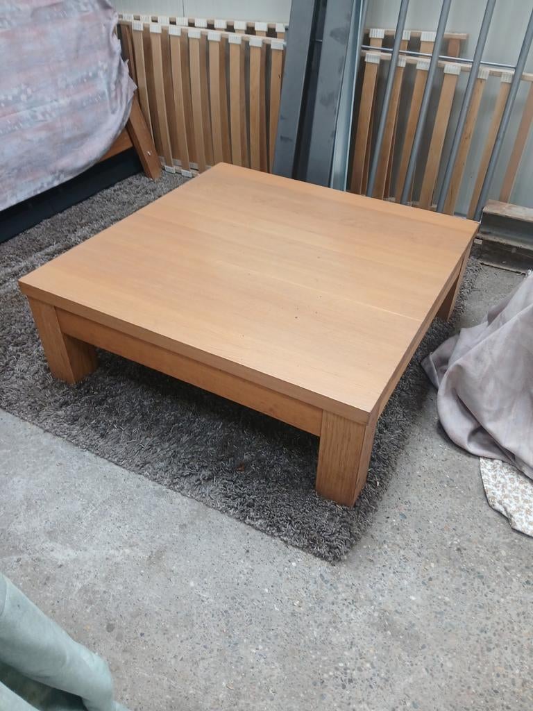 Degelijke salontafel 100x100, Huis en Inrichting, Tafels | Salontafels, Ophalen, 100 tot 150 cm, Vierkant, 50 tot 100 cm