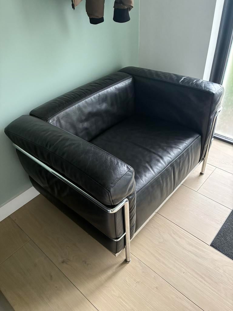 Cassina 3 fauteuil grand confort: origineel exemplaar!, Ophalen, Gebruikt, 50 tot 75 cm, Leer