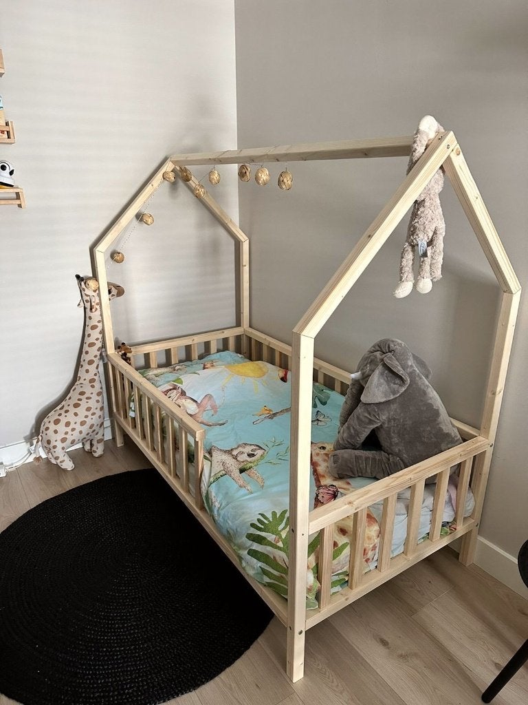 Huisbed 160x80 kinderbed peuterbed juniorbed NIEUW, Leolte, Nieuw, 70 tot 85 cm, Ophalen of Verzenden