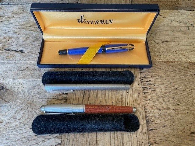 3 vulpennen Waterman , Ballantines en Lamy., Verzamelen, Pennenverzamelingen, Ophalen of Verzenden, Zo goed als nieuw, Vulpen