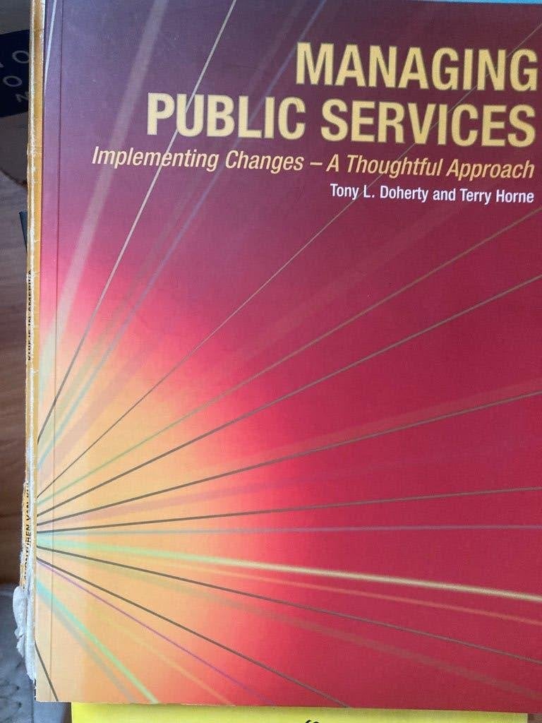 Managing public services, Boeken, Studieboeken en Cursussen, Zo goed als nieuw, Tony L. Doherty en Terry Horne, Beta, HBO