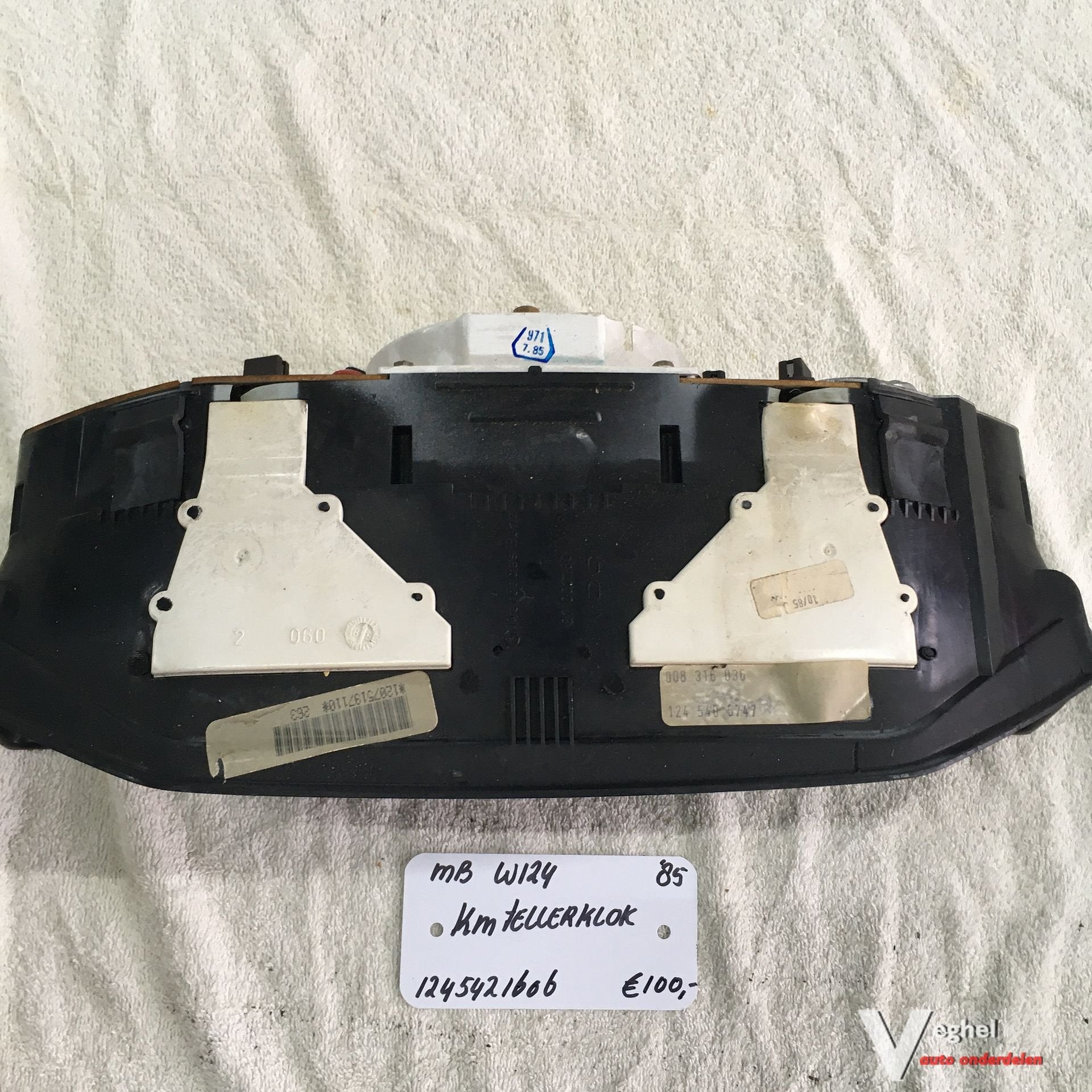 Mercedes W124 1985   Km Tellerklok      124 542 1606, Gebruikt, -, -, Ophalen of Verzenden