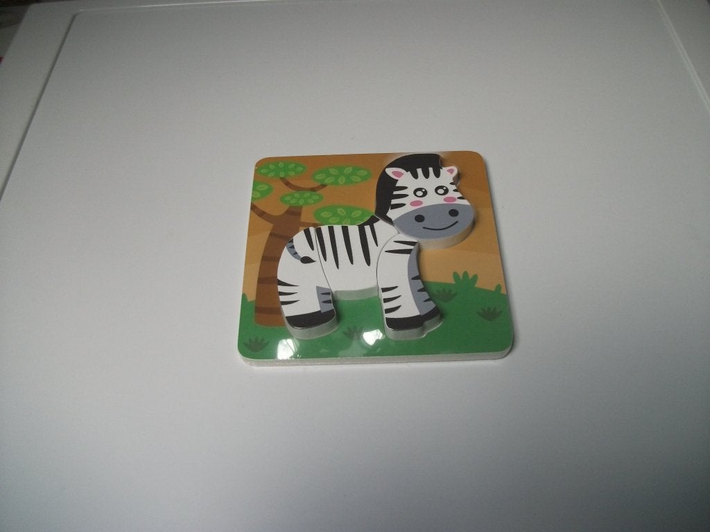 Inlegpuzzel Zebra 4 delig (nieuw), Ophalen of Verzenden, Nieuw