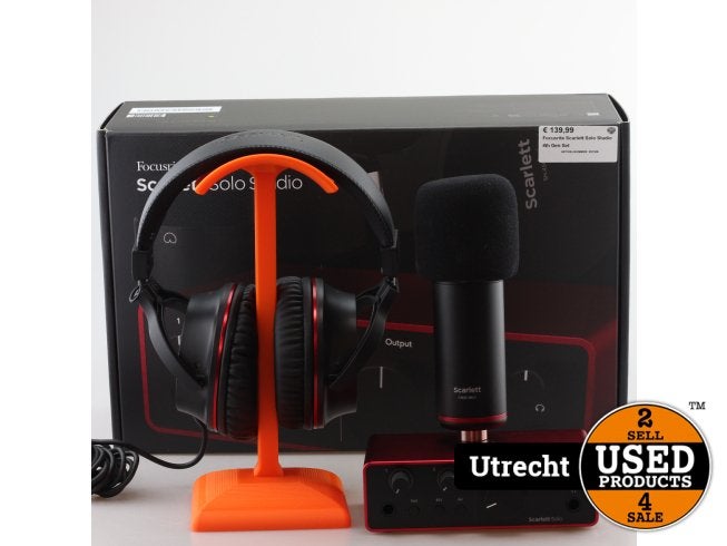 Focusrite Scarlett Solo Studio 4th Gen Set Nette staat, Focusrite, Zo goed als nieuw, https://support.focusrite.com/hc/nl/requests/new