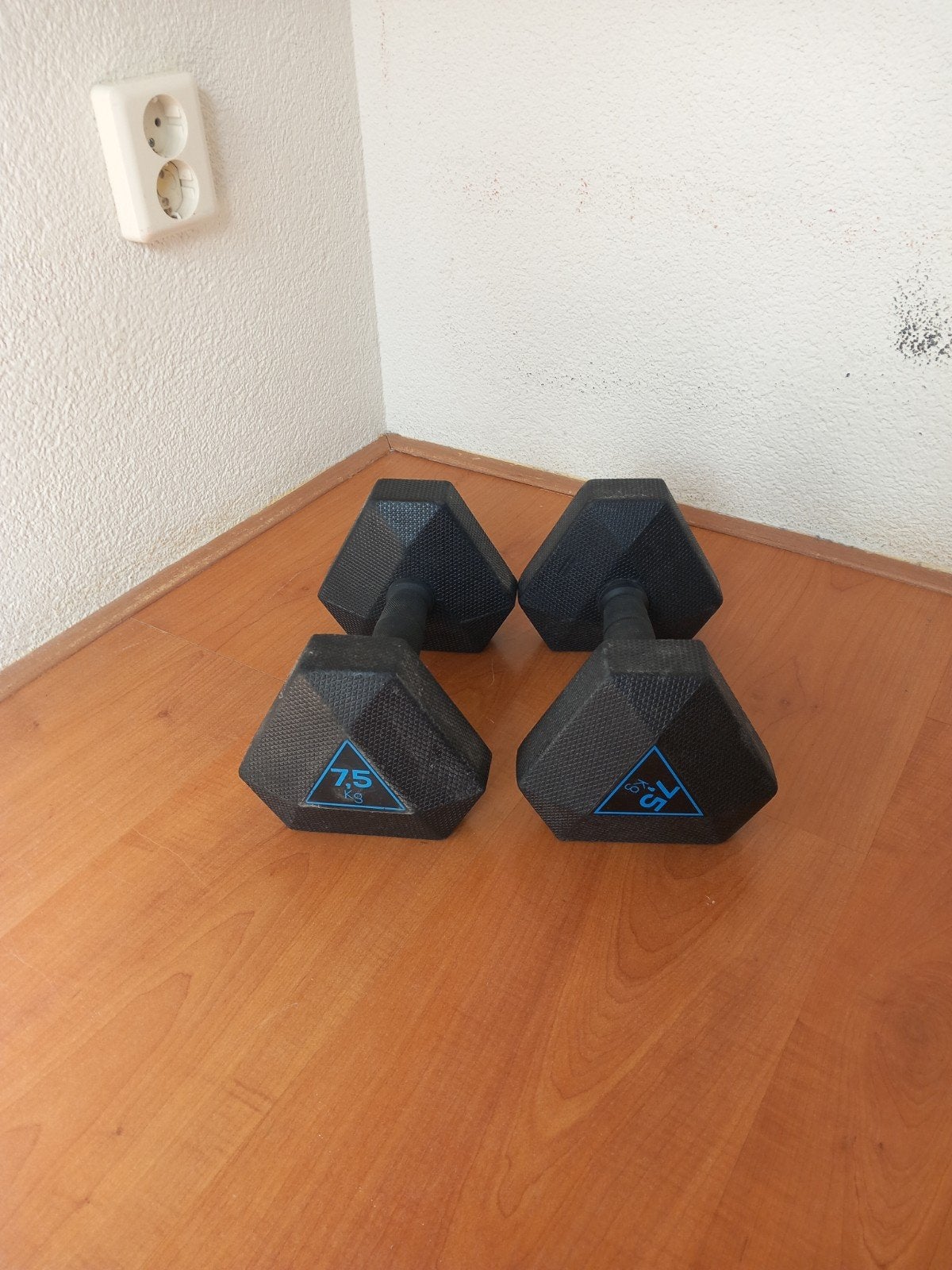 Domyos set van 2 Dumbbells - 7.5 KG, Ophalen of Verzenden, Gebruikt, Armen, Dumbbell
