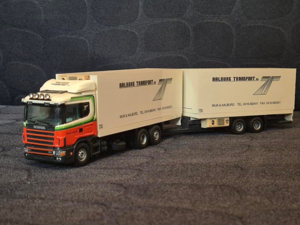Tekno | Scania 124L | Aalburg transport, Ophalen of Verzenden, Zo goed als nieuw, Bus of Vrachtwagen, Tekno