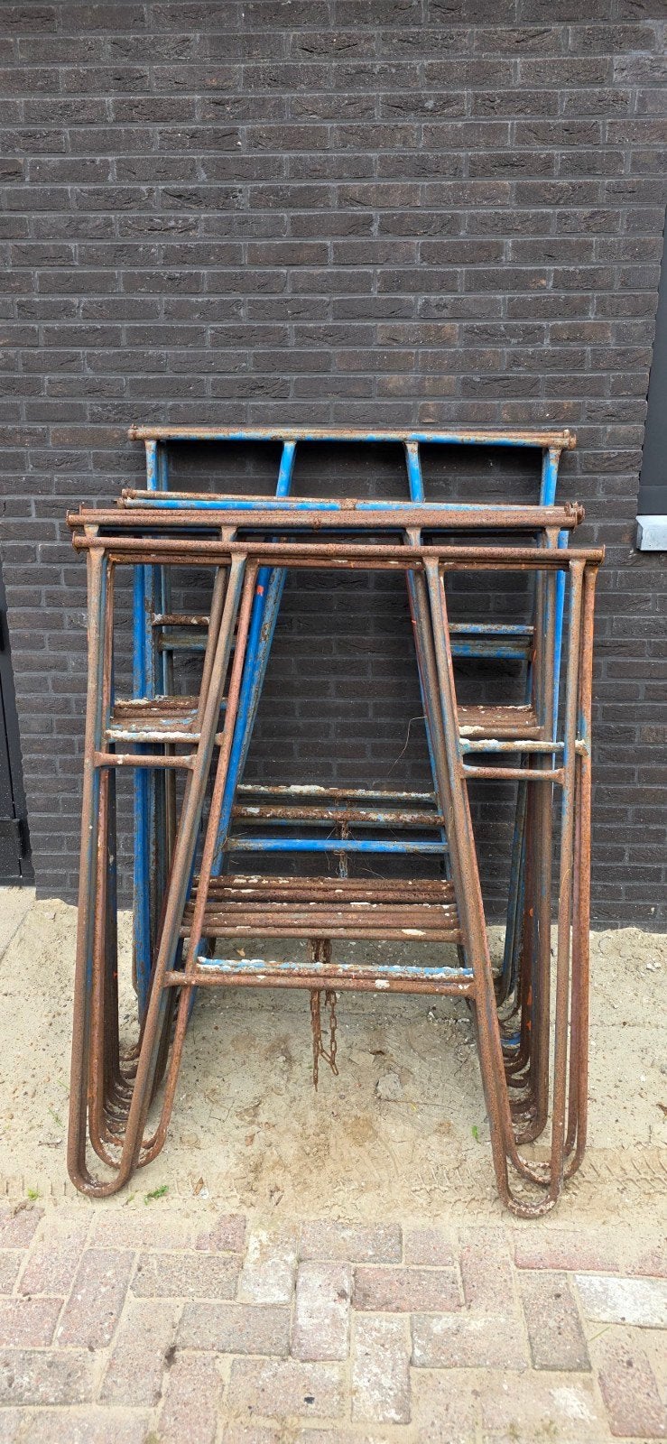 Metselschragen 13 stuks  in diverse hoogtes (1.38m, 1.43m, 1, Ophalen, Gebruikt, Gevelsteiger, Minder dan 2 meter