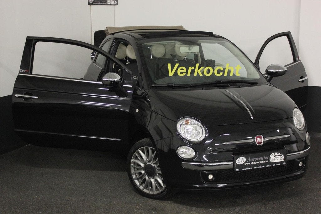 Fiat 500C 1.2*CABRIO*CLIMA*NAVI*PARK*LEER*EXCL*VERKOCHT, Auto's, Euro 5, Gebruikt, 4 cilinders, 4 stoelen