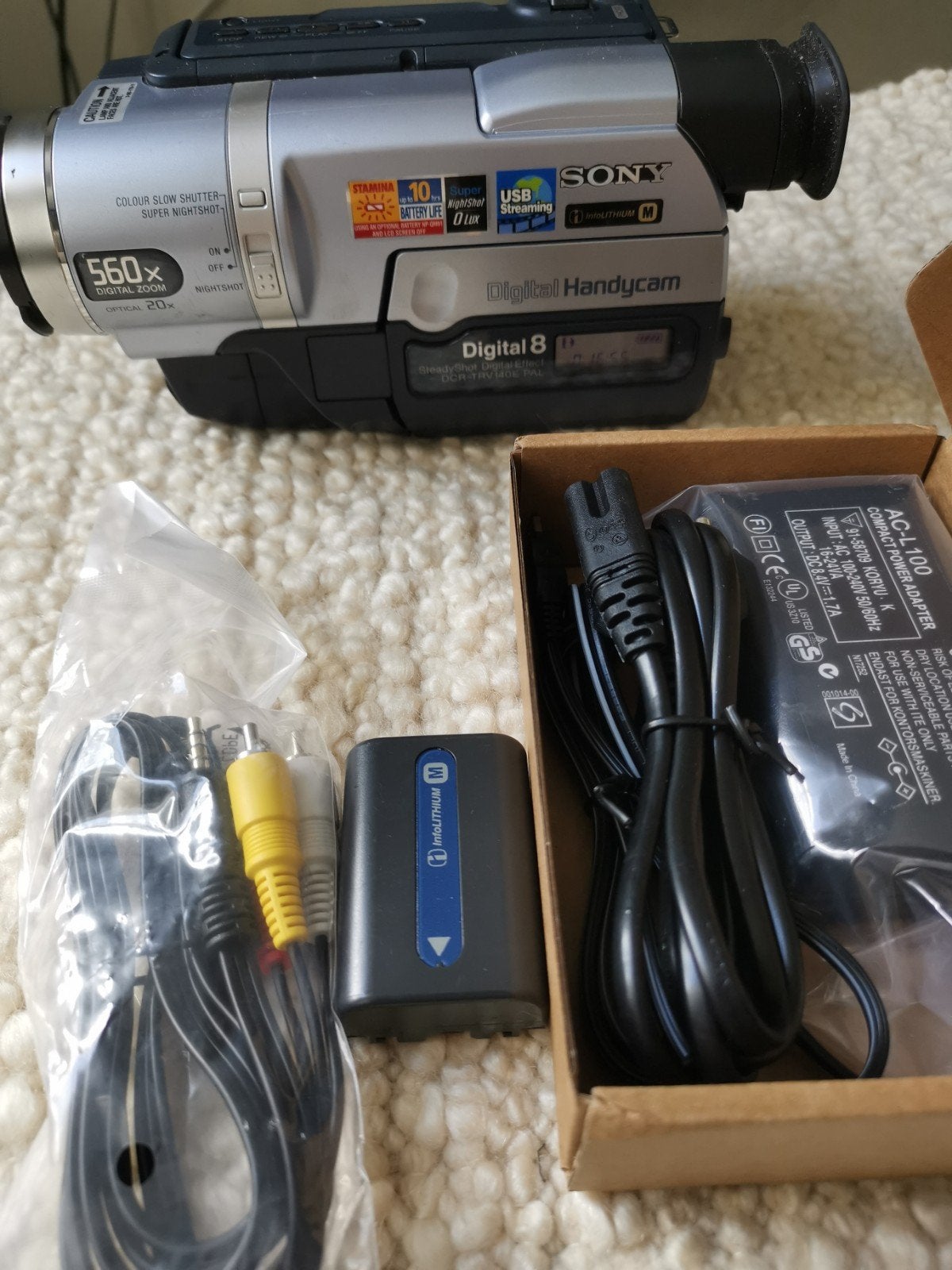 Sony Digital Handycam DCR-TRV140E PAL - Digital 8 Camcorder, Audio, Tv en Foto, Gebruikt, 20x of meer, Overige soorten, Ophalen of Verzenden