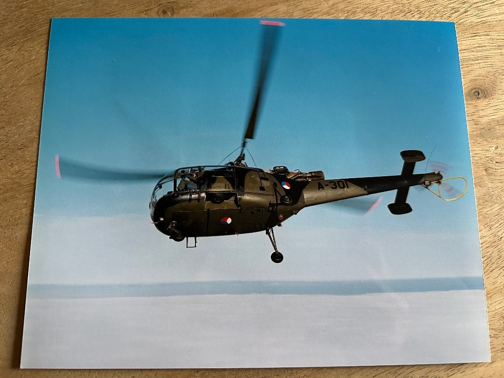 Originele KLu Alouette III A-301 Fotovlucht foto, Ophalen of Verzenden, Zo goed als nieuw, Kaart, Foto of Prent