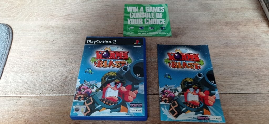 Worms Blast playstation 2 ps2 game compleet, 1 speler, Ophalen of Verzenden, Zo goed als nieuw, Vanaf 3 jaar