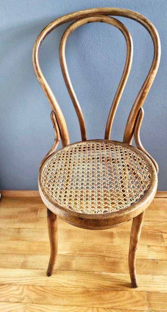 Antieke Thonet stoel met rieten zitting, Antiek en Kunst, Antiek | Meubels | Stoelen en Banken, Ophalen