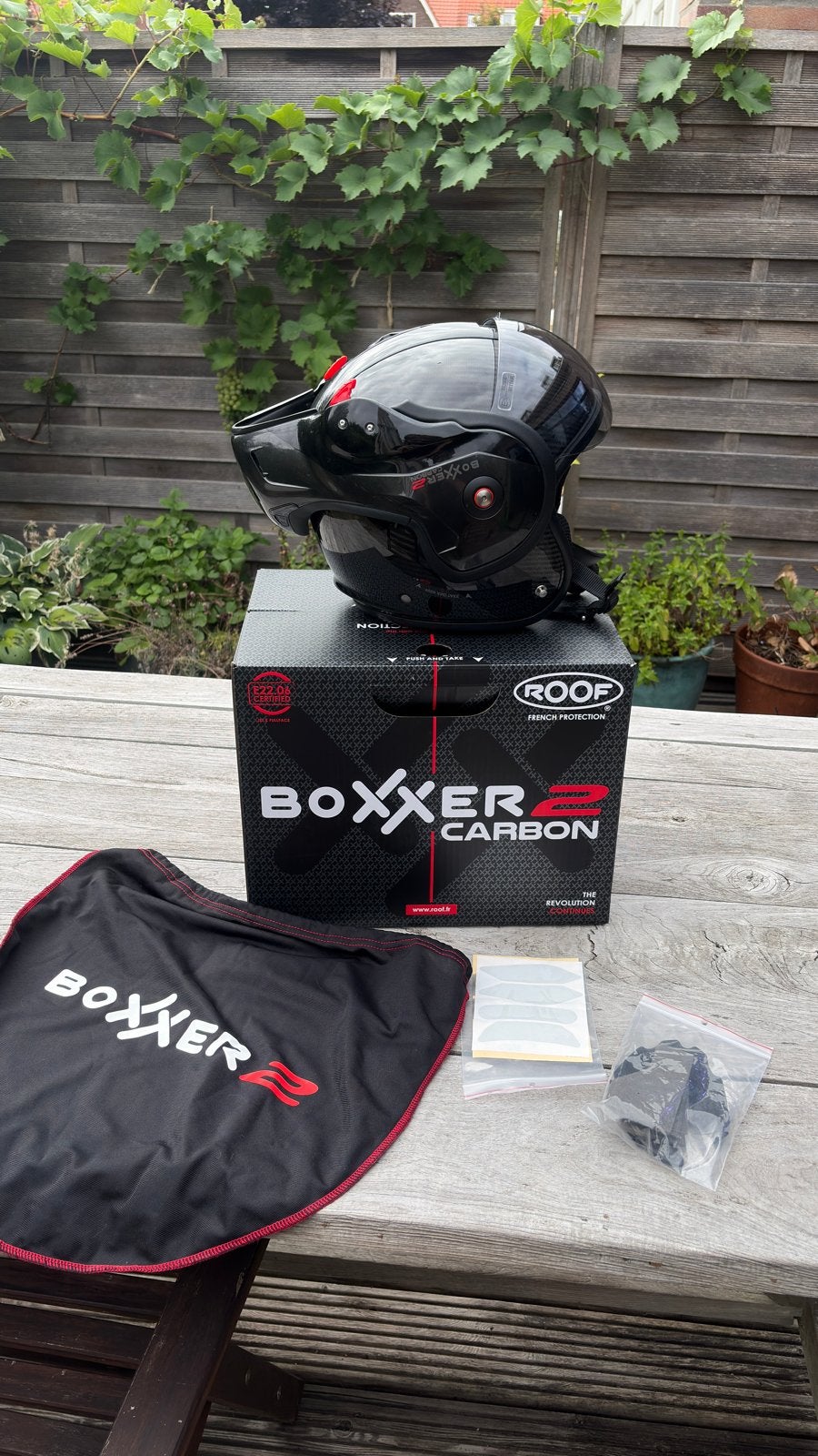 Roof Boxxer V2 Carbon Wonder Black Systeemhelm, Motoren, Overige merken, Systeemhelm, Ophalen of Verzenden, Nieuw zonder kaartje