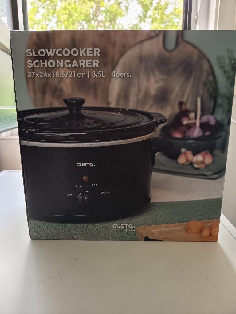 Gusta slowcooker 3,5 ltr / Nieuw in doos, Ophalen, Vaatwasmachinebestendig, Nieuw