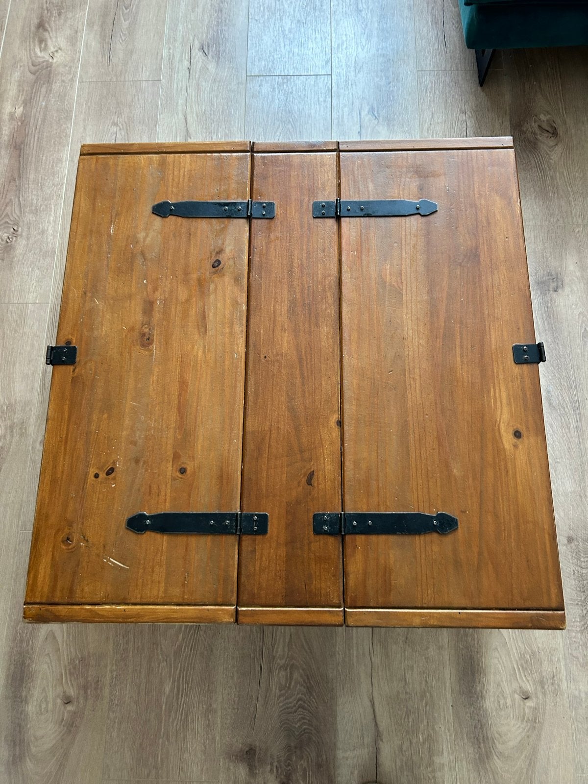 Houten kist/salontafel met opbergruimte, Huis en Inrichting, Ophalen, Gebruikt, 50 tot 100 cm, 75 tot 100 cm
