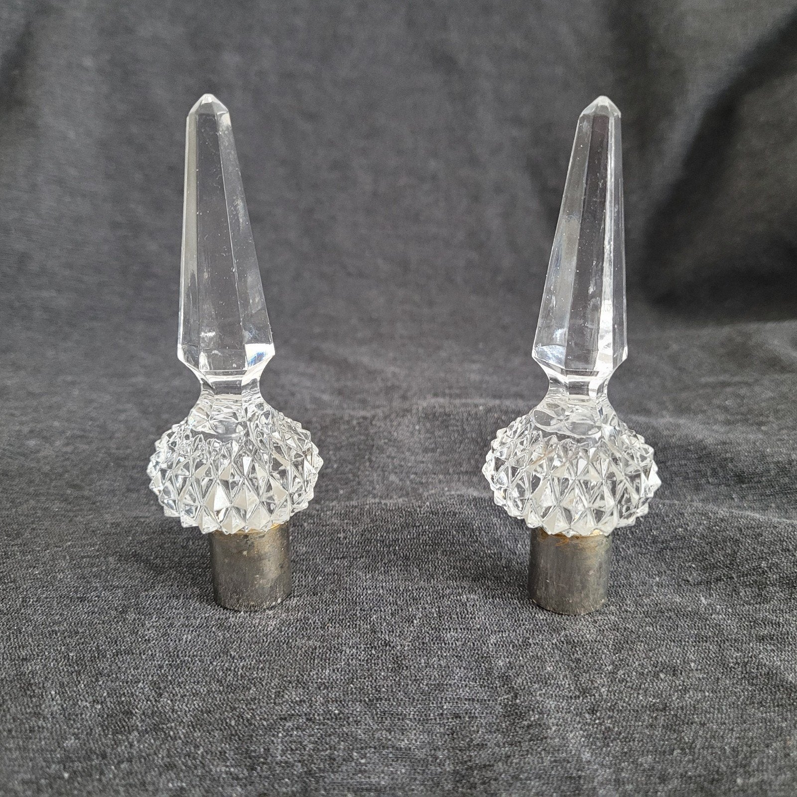 2 x pinakels pegels diamant pijlen onderdelen kroonluchter, Ophalen of Verzenden