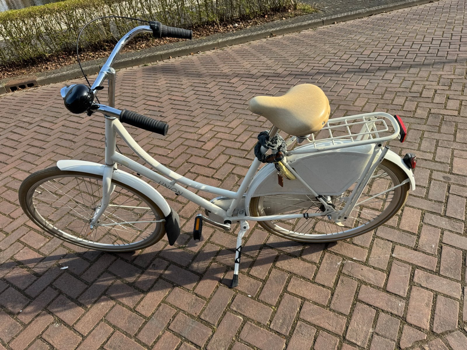 Union Damesfiets - Crème met lage instap, Terugtraprem, 50 tot 53 cm, Ophalen, Overige merken