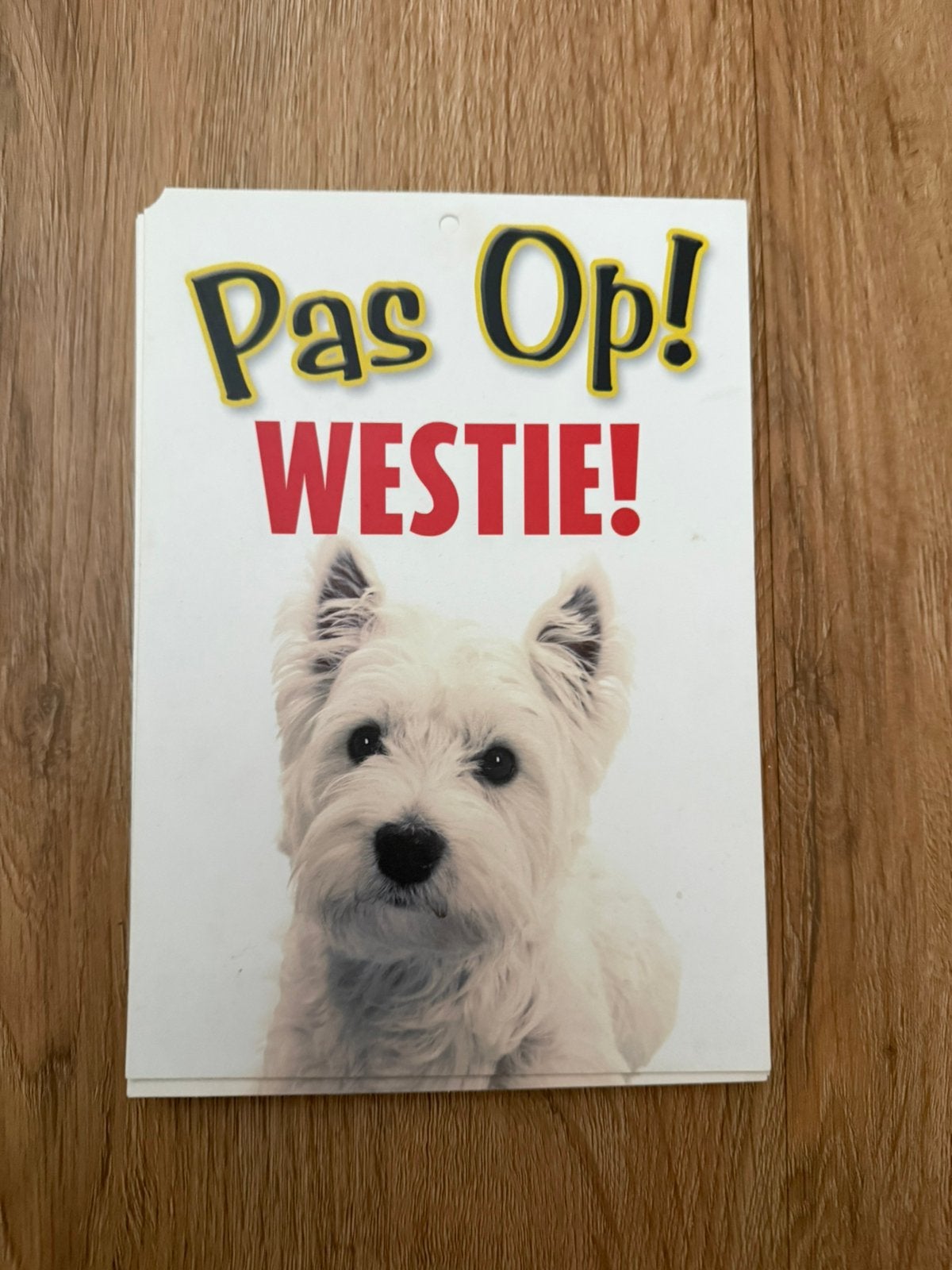 Waakbord westie twee soorten, Ophalen of Verzenden, Nieuw